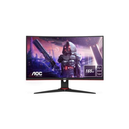 Monitor LED AOC C24G2AE/BK, 23.6inch, FHD VA, 1 ms, 165Hz, negru si rosu