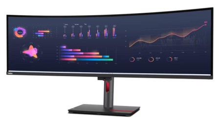 Monitor Lenovo ThinkVision P49w-30, 49&#039;&#039; IPS, DQHD (5120x1440), Anti- glare, 32:9, Curvature: 3800R, Brightness: 350 nits, Contrast ratio: 2000:1, Refresh Rate: 60Hz, Response time: 4 ms (Extreme mode) / 6 ms (Typical mode), Dot / Pixel Per Inch: 109 - Img 3