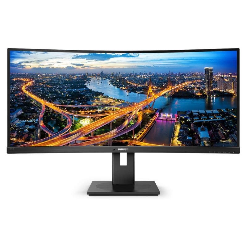 Monitor Philips 34" 345B1C/00, Curvature: 1500R, Diagonal (inch): 34, Diagonal (cm): 86, Aspect ratio: 21:9, Panel: VA, Resolution: 3440x1440, Refresh Rate: 100Hz, Response time GtG: 5ms, Brightness (max): 300 cd/m², Contrast (static) : 3000:1, Contrast - Img 6