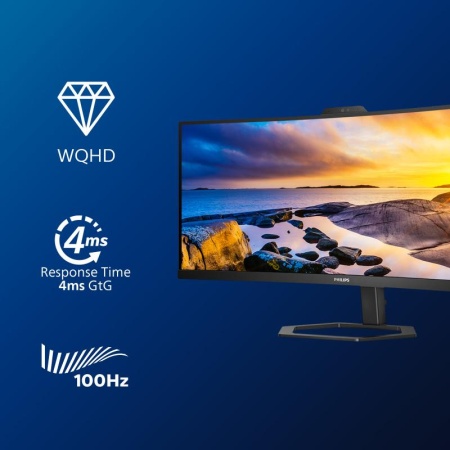 MONITOR Philips 34E1C5600HE 34 inch, Panel Type: VA, Backlight: WLED ,Resolution: 3440x1440, Aspect Ratio: 21:9, Refresh Rate:100Hz, Responsetime GtG: 4 ms, Brightness: 300 cd/m², Contrast (static): 3000:1,Contrast (dynamic): 50M:1, Viewing angle: - Img 7