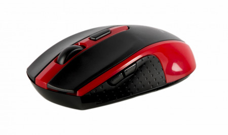 Mouse Serioux, Pastel 600, fara fir, USB, senzor optic, distanta de operare; 10m, precizie: 1000/1600DPI ajustabila, 6 butoane, 2x baterie AAA, sisteme de operare: Windows / Mac OS / Linux, rosu