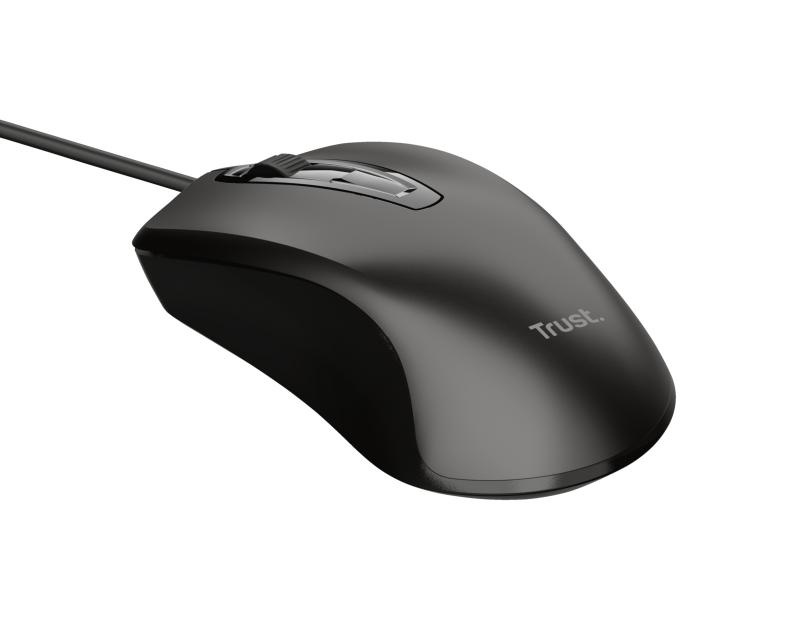 Mouse Trust cu fir, optic, rezolutie maxima 1200 DPI, negru - Img 5