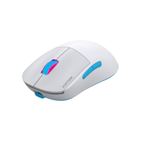 Mouse wireless Hator Quasar 2 Pro, conectivitate 2.4GHz, bluetooth si USB, polling rate pana la 1000Hz, senzor PixArt 3395, rezolutie maxima 26000 DPI, capacitate baterie 600 mAh, durata de viata baterie in modul wireless pana la 100 ore, timp incarcare - Img 6