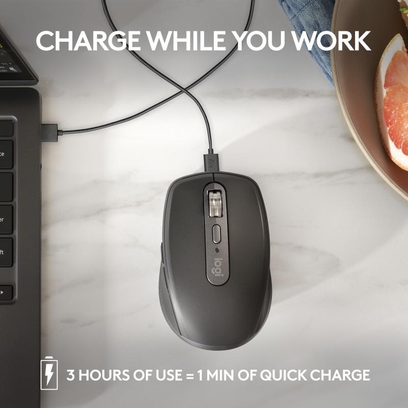 Mouse wireless Logitech MX Anywhere 3S, cu laser, 6 butoane, rezolutie maxima 8000 DPI, negru - Img 10