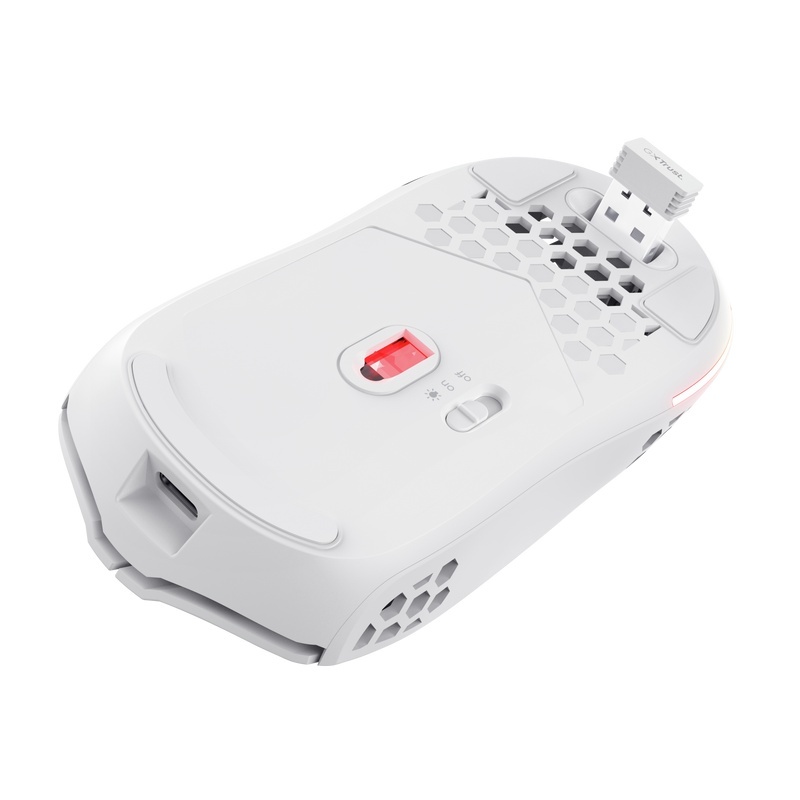 Mouse wireless Trust GXT 929W Helox, rezolutie maxima 4800 DPI, 6 butoane, alb - Img 3