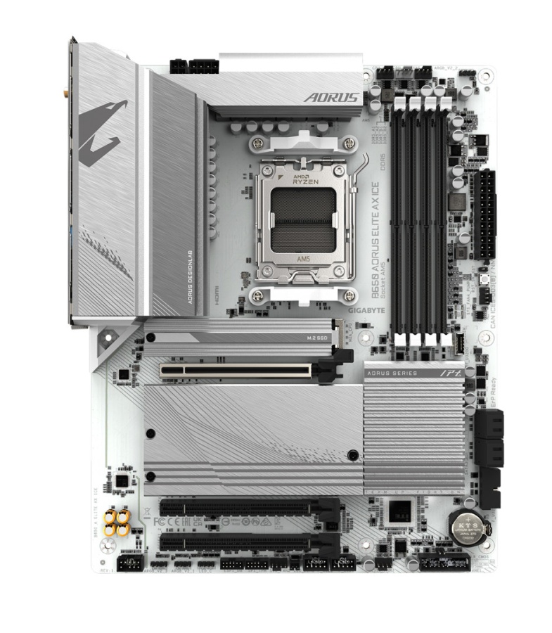Placa de baza Gigabyte B650 AORUS ELITE AX ICE AM5 4x DDR5, 3x PCIE x16, 3x M.2, 1x DP 1x HDMI, 4x SATA 6GB/s, ATX - Img 2