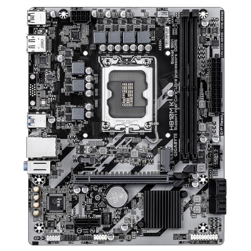 Placa de Baza GIGABYTE H810M K LGA1851, 2x DDR5, 1x DP 1x HDMI, 1x PCIE 4.0 x16 1x PCIE 3.0 x1, 1x M.2, 4x SATA 6GB/s, mATX - Img 3