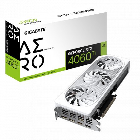 Placa video Gigabyte GeForce RTX 4060 TI AERO OC 8GB GDDR6 128 bit, PCIE 4.0, 2x DP 2x HDMI
