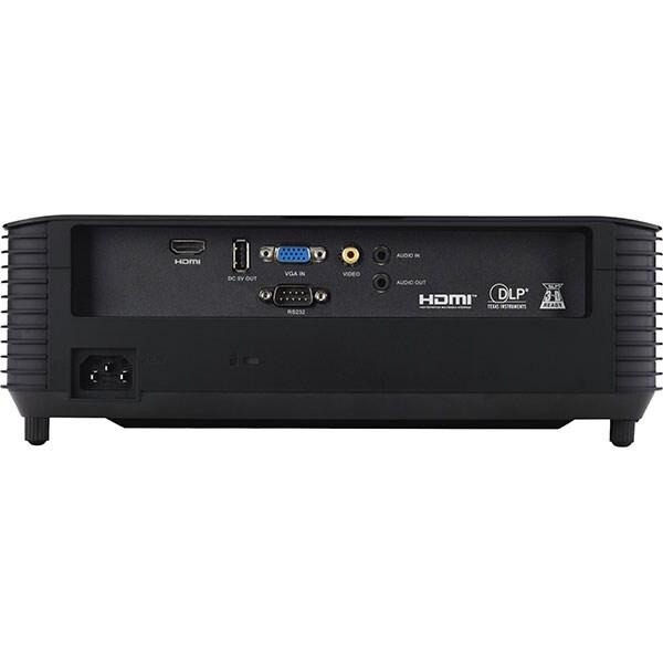 Proiector Acer X1128I, DLP, SVGA 800* 600, up to WUXGA 1920* 1200, 4800 lumeni, 4:3/ 16:9, 20.000:1, zoom digital 2x, zoom optic 1.1x, distanta maxima de proiectie 11.8 m, dimensiune maxima imagine 300", lampa 6.000 ore/ 15.000 ore extremeEco, HDMI, USB, - Img 2