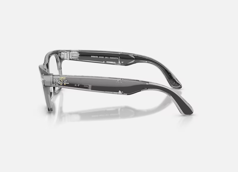 Ray-Ban Meta Wayfarer Gen 2 High Bridge FIT Transparent Grey Clear/Sapphire Transitions 50 - Img 3
