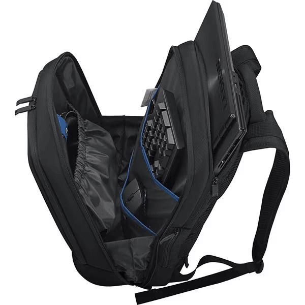 Rucsac laptop gaming Lenovo Armored II 18", Negru, Rezistent la apa, 2 x bretele de umar reglabile, Buzunare aditionale pentru accesorii, Tip inchidere: Fermoar, Material: Poliester, Poliuretan, Material interior: Poliester, Greutate: 1.443kg - Img 7