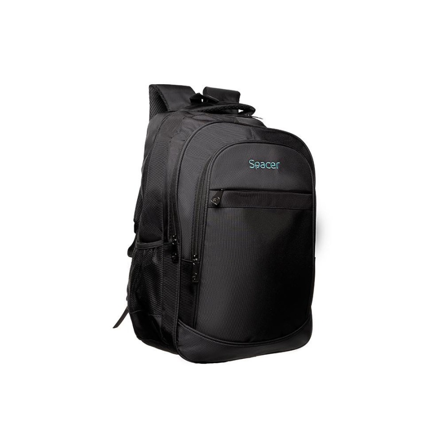 Rucsac Spacer Chicago pentru notebook de max. 17″, 3 compartimente, buzunar frontal, buzunar lateral x 2,2 manere, waterproof, poliester, negru - Img 2