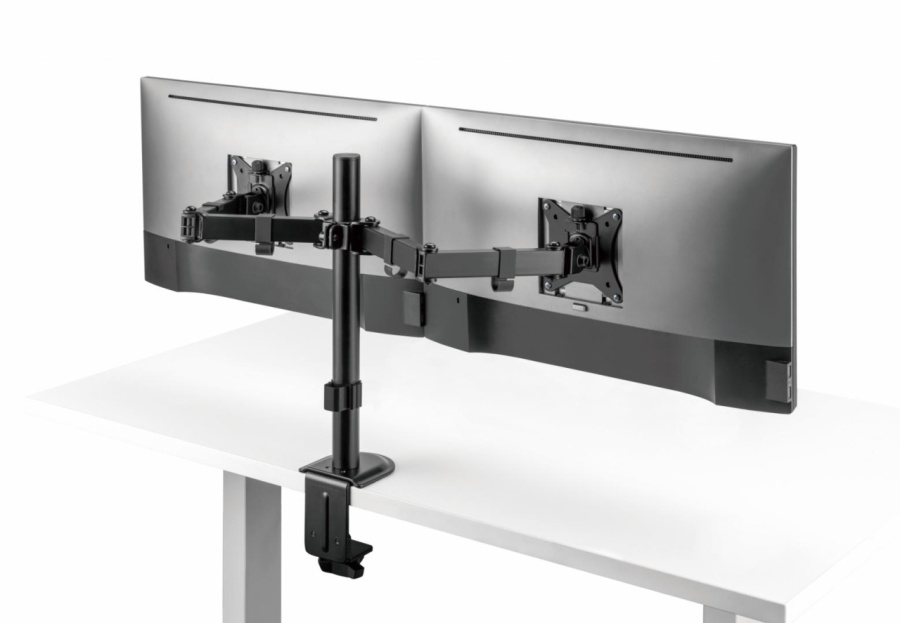 Suport 2 monitoare SeriouxMM66-C024, brat articulat monitor, compatibilitate dimensiune ecran 17"-32", greutate maximă suportata: (per ecran): 9kg, VESA: 75x75, 100x100, inclinare: +45°~-45°, pivotare: +90°~-90°, rotația ecranului: + 180°~-180°, - Img 11