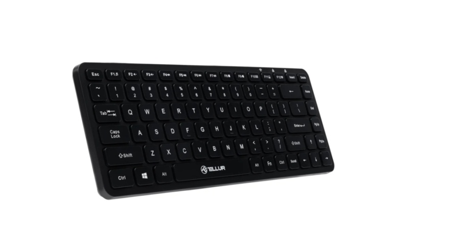 Tastatura wireless Tellur mini, numar taste 84, dimensiune 430 x 123 x 15 mm,negru - Img 2