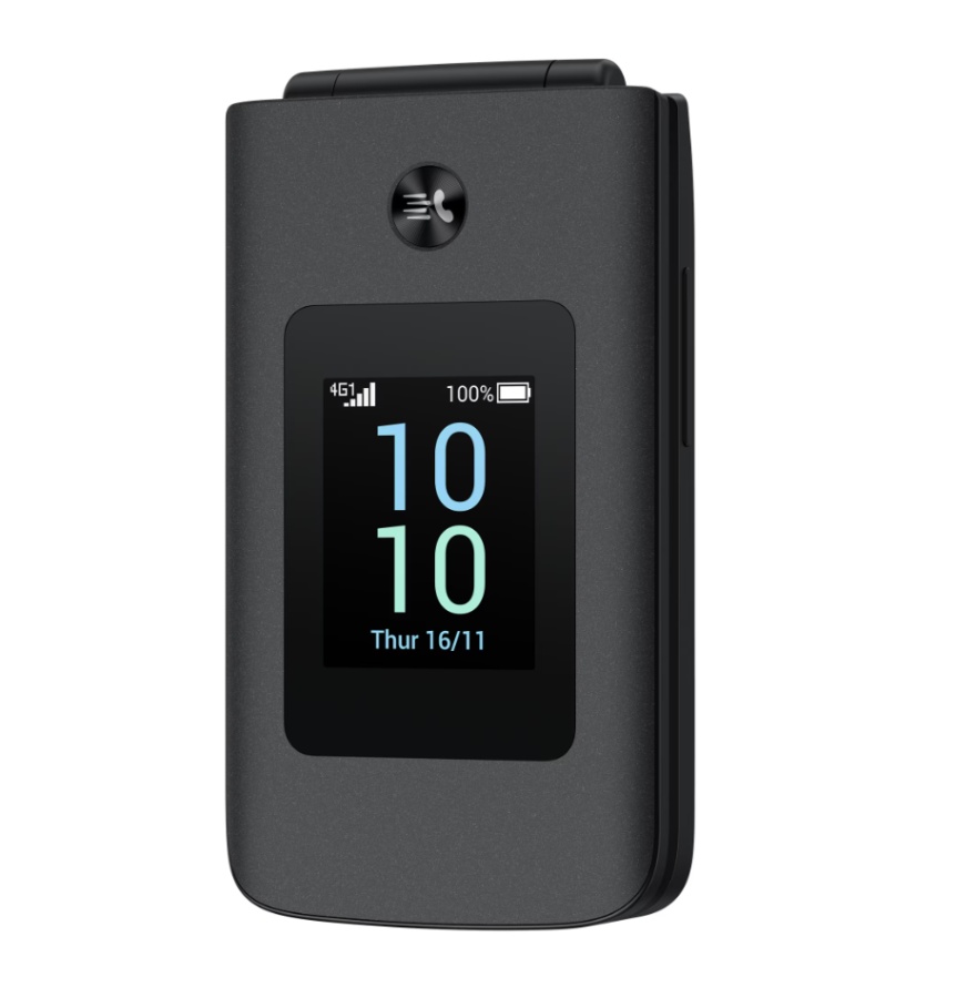 Telefon mobil pliabil TCL OneTouch 4043D, 3.2", 48MB RAM, 128 MB, 4G LTE, Dual SIM, Unisoc T107, Gri - Img 2