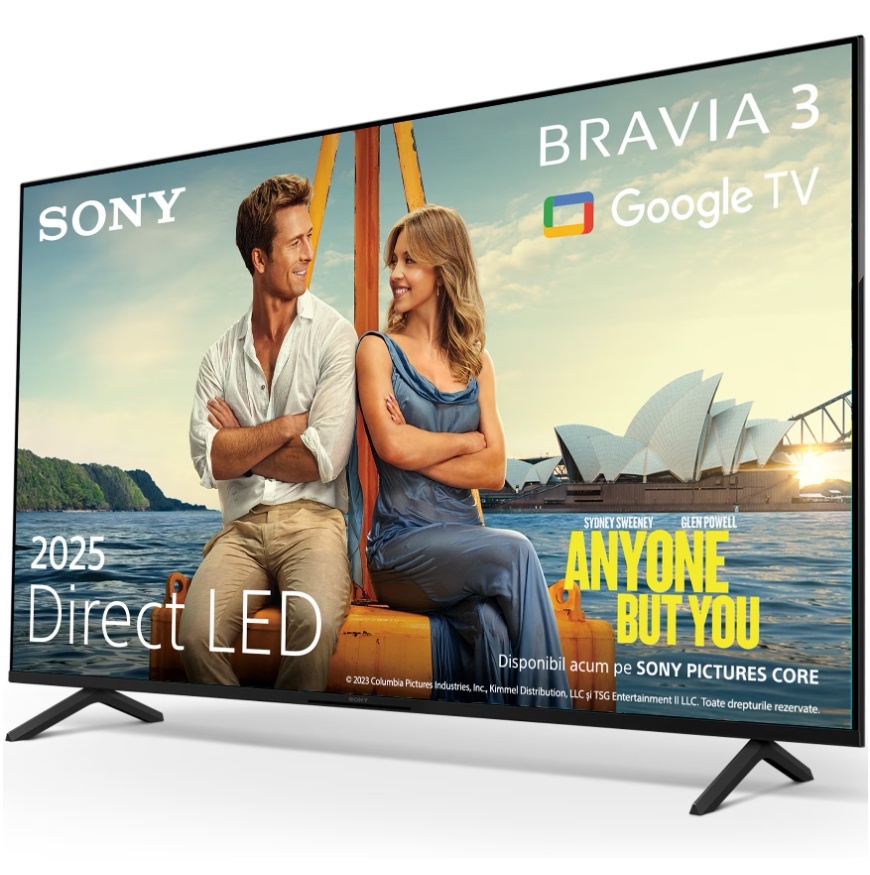 Televizor Sony BRAVIA 3 LED 65S35, 164 cm, Smart Google TV, 4K Ultra HD, Clasa E - Img 2