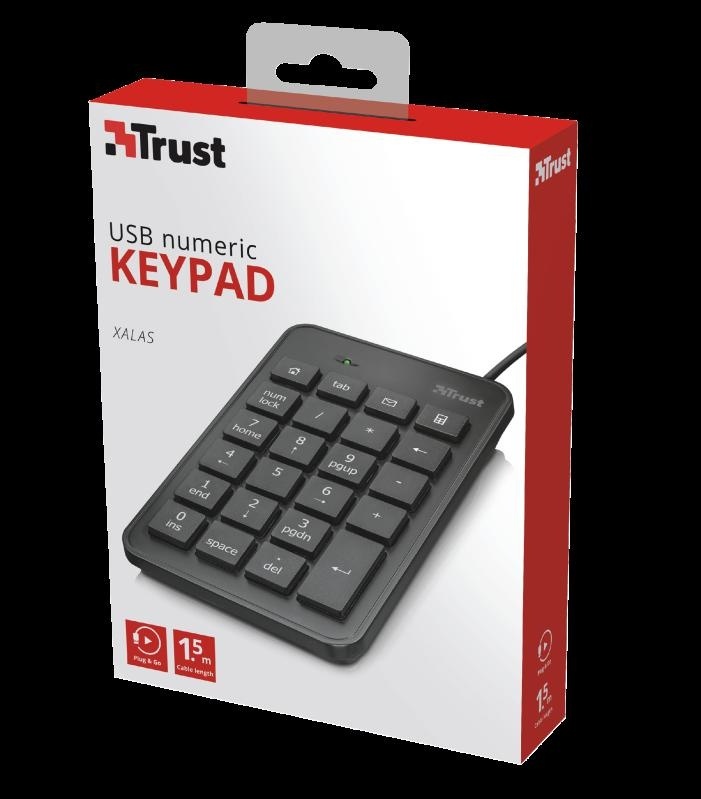 Trust Xalas USB Numeric Keypad, neagra - Img 3