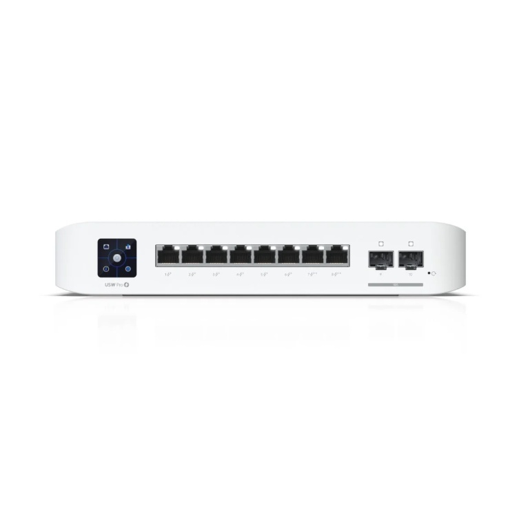 UBIQUITI Switch 8 porturi POE USW-PRO-8-POE-120W, Layer 3, Dimensiuni: 200 x 248 x 44 mm, Greutate: 2.1kg, Interfata: 8 x 10/100/1000Mbps, 2 x 10G SFP, 6 porturi POE, 2 porturi POE++, Capacitate switch: 56Gbps, buget POE: 120W. - Img 2