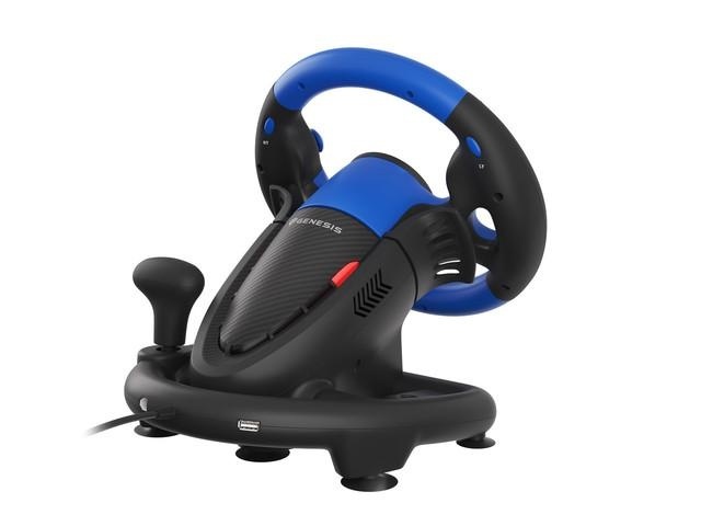 Volan Genesis cu fir Seaborg 350, interfata USB, 15 butoane, rotatie 180°, lungime cablu 200cm, compatibil cu Microsoft XBOX 360, XBOX One, Microsoft XBOX Series S, Microsoft XBOX Series X, Nintendo Switch, PC. Sony PlayStation 3, Sony PlayStation 4, - Img 3