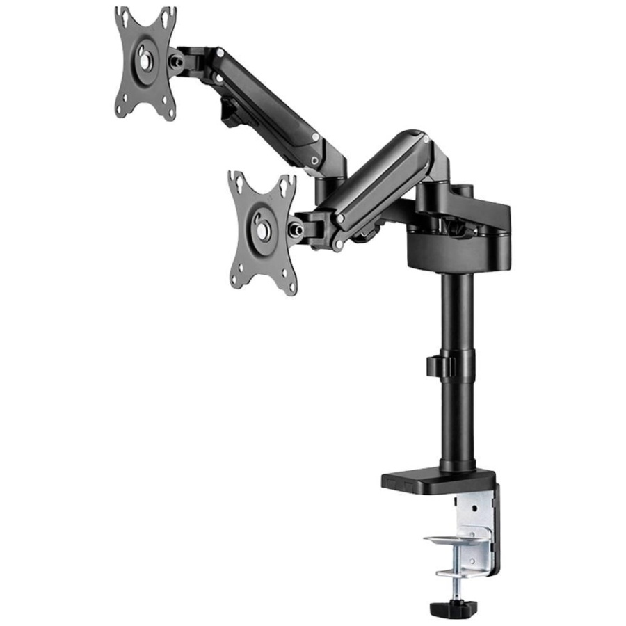 Brat de birou pentru monitor Neomounts, poate sustine 2 monitoare cu diagonala display 17-27", suporta pana la 14kg per monitor, full motion, +45°, -45° inclinatie, +90°, -90° swivel, +180°, -180° rotatie, VESA min 75x75, VESA max 100x100, reglabil pe - Img 5