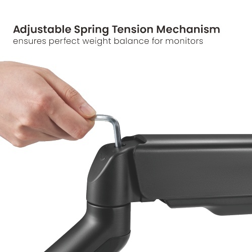 Braț pentru monitor cu contragreutate Material: Oțel, Plastic Tehnologie: Arc Suprafață finisaj : Vopsit electrostatic, Acoperire cu Pulbere Dimensiune compatibila ecran: 17"-32" Greutate maxima (pe ecran): 2~9 kg Compatibilitate VESA: 75x75, 100x100 - Img 4