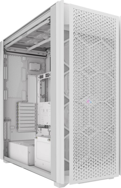 Carcasa CORSAIR 9000D AIRFLOW Super Full Tower RGB ALB, Tempered Glass, Sloturi Expansiune 8 orizontale sau 4 verticale+ verticale pentru placa de baza secundara, Drive Bays: 5x3.5" 6x2.5", Ventilatoare Suportate: 18 (spate: 2x120mm sau 1x140mm, fata: