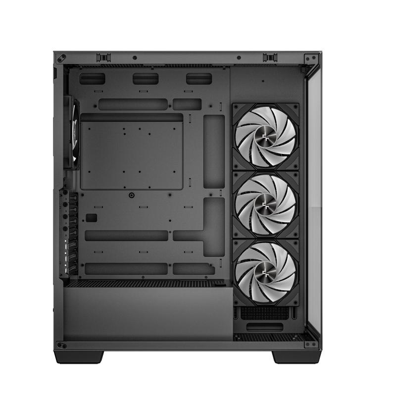 Carcasa DEEPCOOL CG580 4F Mid Tower ARGB NEGRU, Tempered Glass+ABS+SGCC, Sloturi Expansiune 7, Drive Bays: 2x3.5" 2x2.5", Ventilatoare Suportate: 10 (spate: 1x120mm sau 1x140mm, sus: 3x120mm sau 2x140mm, lateral: 3x120mm, jos: 1x120mm, invaluit in sursa: - Img 7
