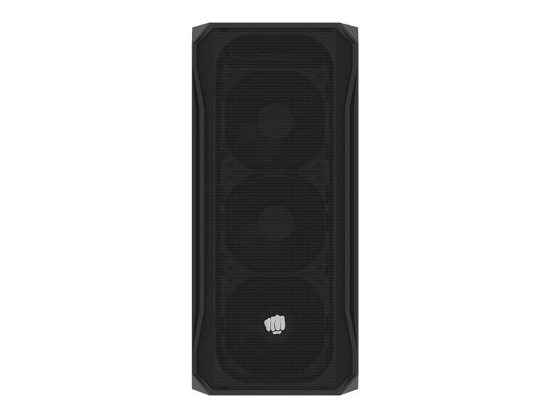 Carcasa FURY SHOBO SH4F Mid Tower NEGRU, Tempered Glass, Sloturi Expansiune 7, Drive Bays: 2x3.5" 2x2.5", Ventilatoare Suportate: 8 (spate: 1x120mm, fata: 3x120mm sau 3x140mm, sus: 2x120mm sau 1x140mm, jos: 2x120mm), Ventilatoare Incluse: 4 (4x120mm), - Img 2