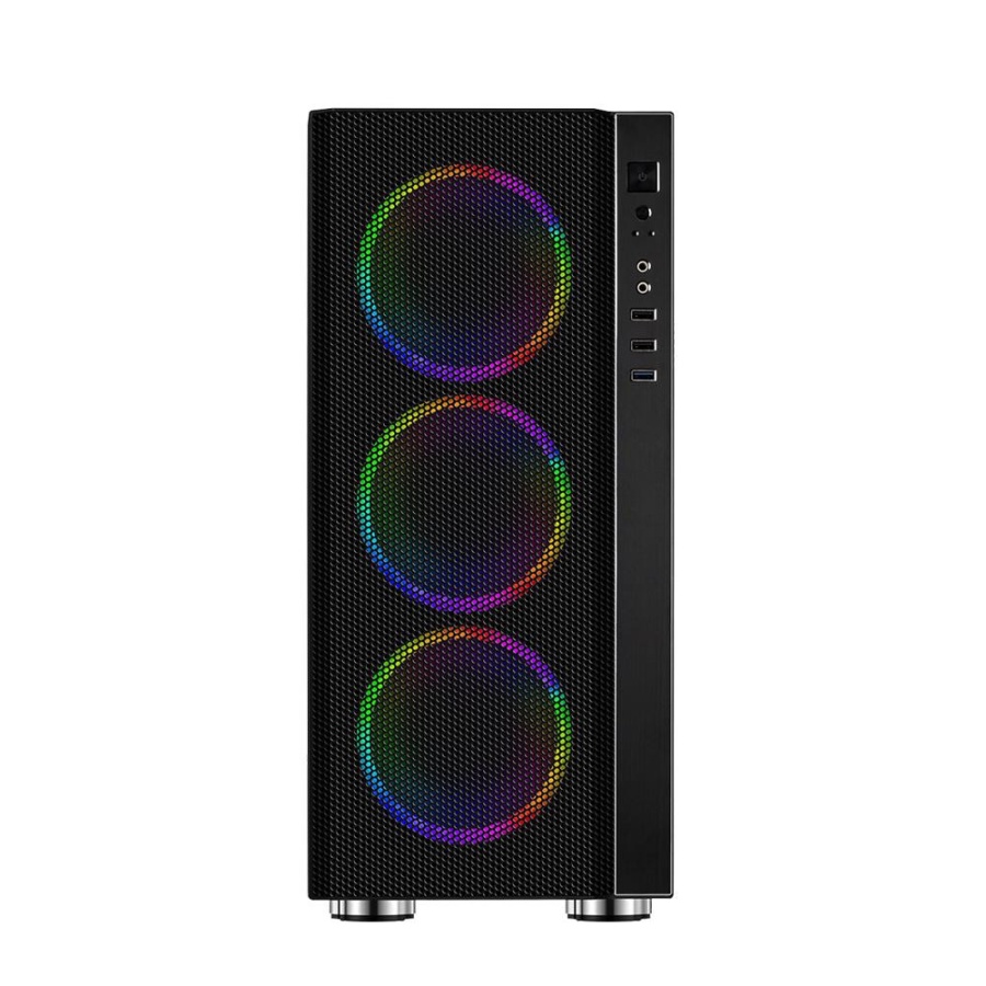 Carcasa Spacer Rainbow, ATX, Mid Tower NEGRU - Img 2