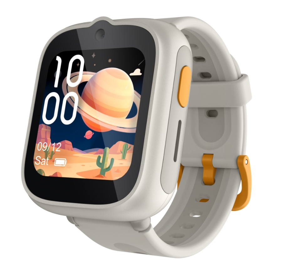 Ceas SmartWatch pentru copii TCL MOVETIME Kids Watch MT48, 1.68", 4G, GPS, IP68 2ATM, Camera 2MP, Lunar Cream - Img 2