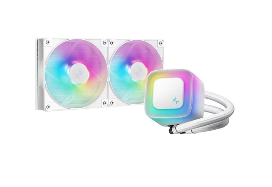 Cooler Procesor DEEPCOOL LE240 V2 ARGB ALB, marime radiator 282mm, 2 ventilatoare, Viteza ventilatoare 500-2100 RPM +/- 10%, Viteza pompa: 2500-3400 +/- 10%, Suport AMD: AM4/AM5, suport INTEL: LGA1851/1700/1200/1151/1150/1155, Airflow: 75.89 CFM - Img 2