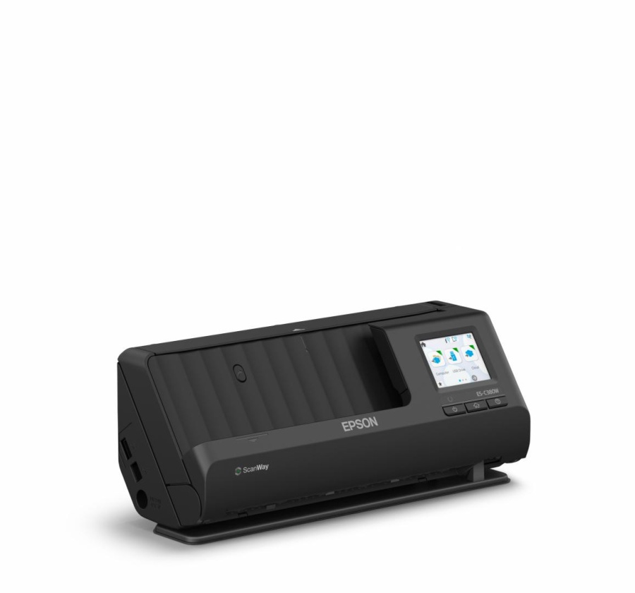 EPSON ES-C380W A4 Compact Network Sheetfed Scanner, PC-FREE scan, Rezolutie optica: 600 x 600 DPI, Sursa lumina: ReadyScan LED technology, Viteza scanare:30ppm, Capacitate ADF: 20 coli, Volum scanare: 3500 pagini/zi, Duplex, Formate: BMP, JPEG, TIFF, - Img 4