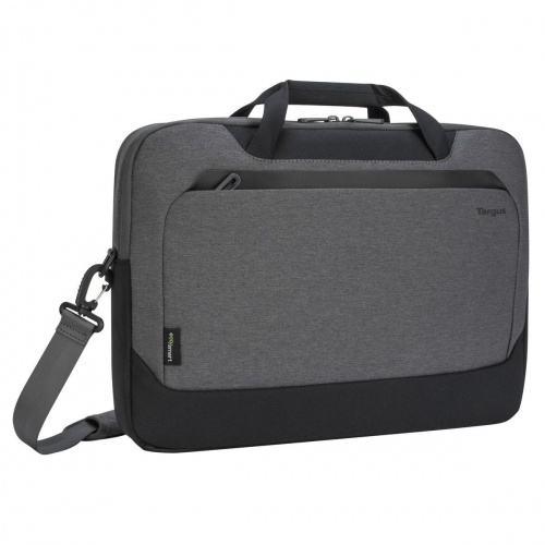 Geanta laptop slim Targus Cypress, EcoSmart, pentru laptopuri de 15.6" sau mai mici, material ECO 300, dimensiuni: 42 x 4.5 x 35 cm, dimensiune compartiment laptop: 38.7 x 26.5 x 2.5 cm, greutate 0.76 kg, gri - Img 4
