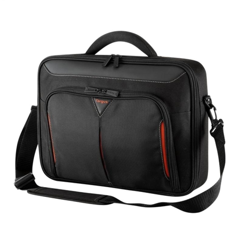 Geanta laptop Targus Classic+ Clamshell, pentru laptopuri de 15.6", dimensiuni: 42 x 8 x 38cm, dimensiuni compartiment laptop: 38.7 x 2.5 x 26.5 cm, greutate 0.68 kg, negru/rosu - Img 9
