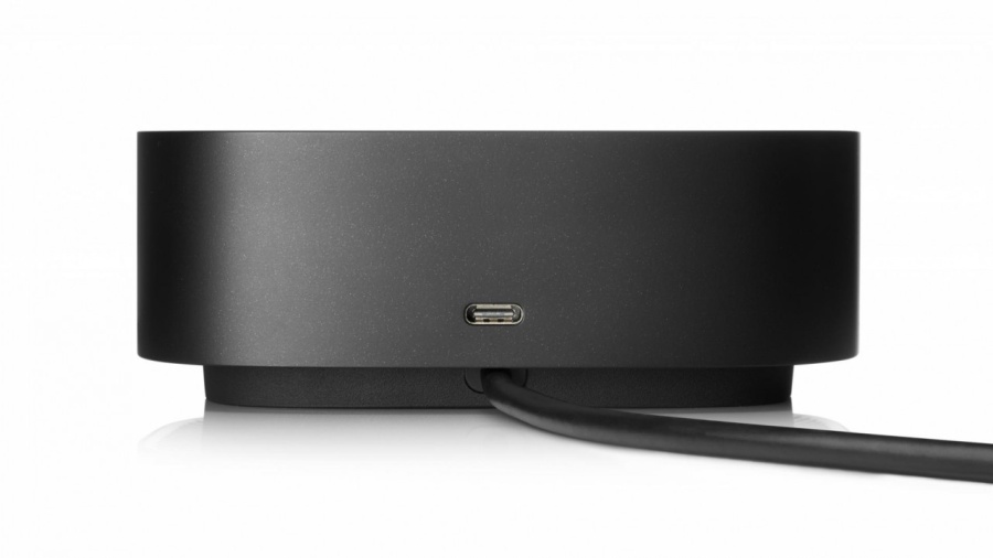 HP Essential Dock G5 Porturi: 1x USB-C power out 15W/ 4x USB-A 3.0/ 1x audio jack/2x DisplayPort 1.4/ 1x RJ-45/ 1xHDMI 2.0. Dimensiuni: 122 x 122 x 45 mm. Greutate: 0.68Kg. - Img 3