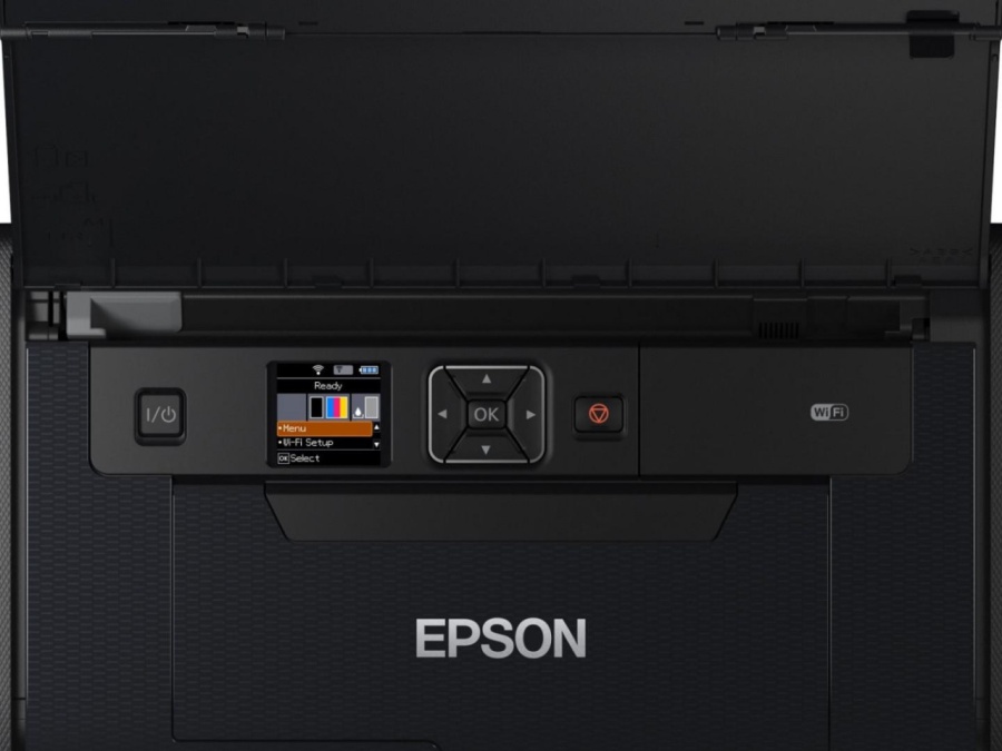 Imprimanta inkjet color portabila Epson WF-100W, dimensiune A4, viteza 7ppm alb-negru, 4ppm color, rezolutie 5760x1440 dpi, alimentare hartie 20 coli, interfata USB2.0, Wireless, Wi-Fi Direct, PictBridge, Google Cloud Print, Air Print, Epson Connect - Img 3