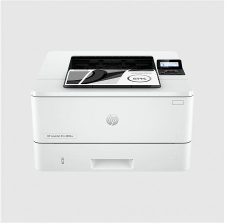 Imprimanta Laser Mono HP LaserJet PRO 4002DWE; A4, duplex, viteza printare 40ppm Rezolutie printare:1200x1200dpi, memorie 256MB, max, procesor 1.2 GHz, fpo 6.1 sec, limbaje HP PCL 6, HP PCL 5e, HP postscript level 3 emulation, PDF, URF, PWG Raster ,