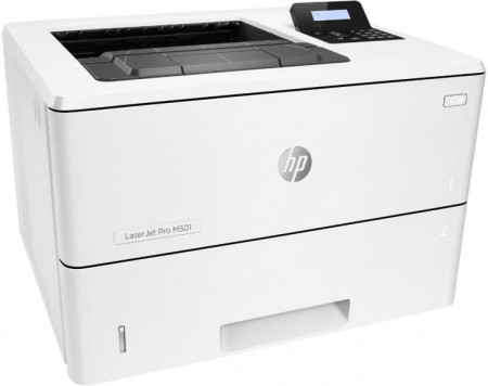 Imprimanta laser Mono HP Laserjet Pro M501dn; A4, max 43ppm (34ipm Duplex), 600x600dpi (4800x600 enhanced dpi Black), 256MB RAM, procesor 1.5GHz, fpo 5.8 sec (ready), HP PCL 5, HP PCL 6, HP Postscript Level 3 emulation, direct PDF (v1.7) printing, URF,