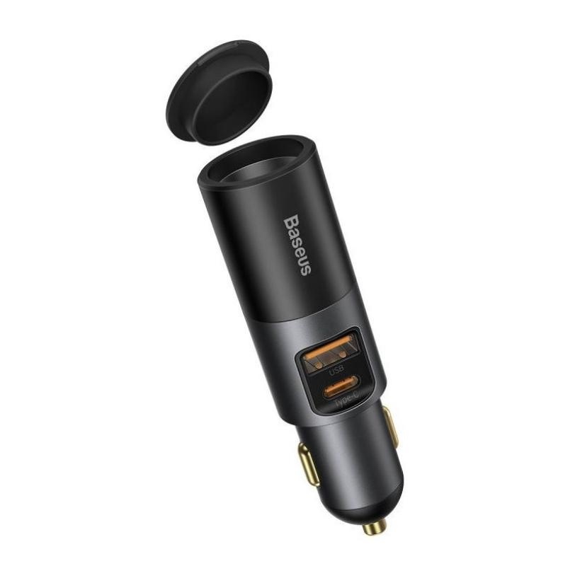 Incarcator auto Baseus Share Together, 1 x USB Output 5V/3A, 1 x USB Type-C max 5V/3A si 1 x bricheta auto 60W, total output 120W, pt. bricheta auto, gri - Img 7