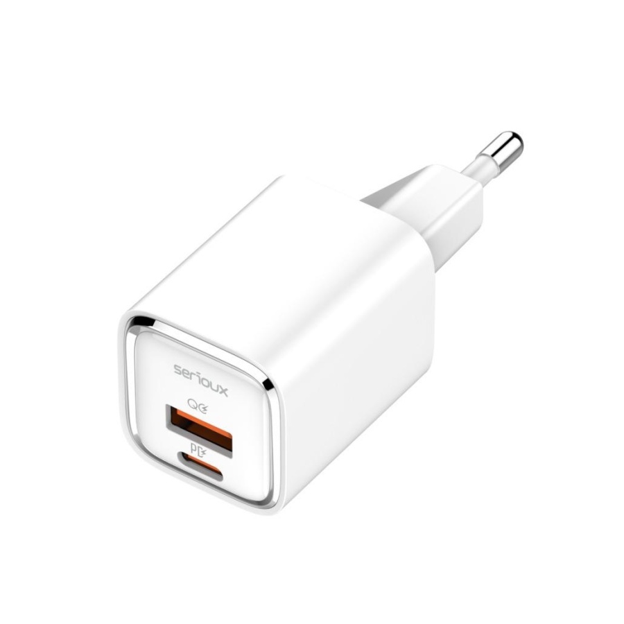 Incarcator retea Serioux 30W Quick Charge, Intrare AC100-240V~ 50/60Hz 0.7A Max, PD Ieșire: 5V-3A, 9V-3A, 12V-2.5A, 15V 2A, 20V=1.5A (30W), QC Ieșire: 5V-3A, 9V-2A, 12V=1.5A (18W), PD+QC=5V=3.6A, Total: 30W Max - Img 3