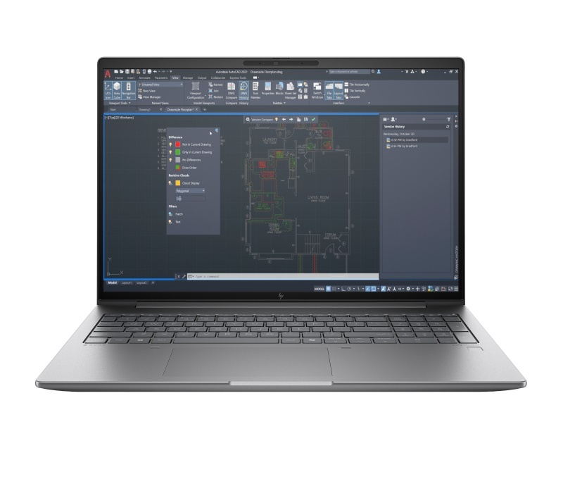 Laptop HP Zbook 16 Power G11, 16 inch WQXGA (2560x1600) IPS Anti-Glare LED UWVA 400 nits Image Recognition, AMD Ryzen 7 PRO 8845HS Octa Core (3.8GHz, up to5.1GHz, 16MB), video dedicat NVIDIA RTX 1000 Ada 6GB GDDR 6, RAM 32GB DDR5 5600Mhz (2x16GB), SSD - Img 2