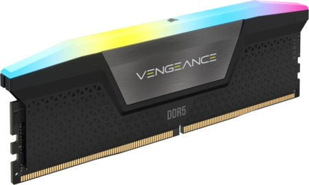 Memorie RAM CORSAIR VENGEANCE RGB 32GB (2x16) DDR5, 6000MHz, CL38, 1.35V, XMP 3.0, negru, Kit of 2 - Img 2