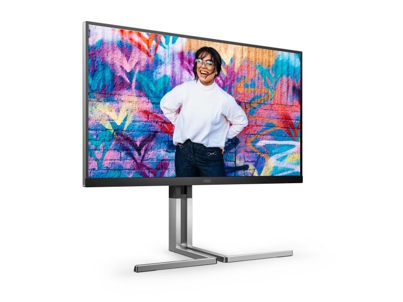 "Monitor AOC 27"" Q27U3CV, Diagonal (inch): 27, Diagonal (cm): 69, Aspect ratio: 16:9, Panel: QD-IPS, Resolution: 2560x1440, Refresh Rate: 75Hz, Response time GtG: 4ms, Brightness (max): 420 cd/m², Contrast (static) : 1000:1, Contrast (dynamic): 50M:1, - Img 4