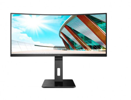 MONITOR AOC CU34P2A 34 inch, Panel Type: VA, Backlight: WLED,Resolution: 3440x1440, Aspect Ratio: 21:9, Refresh Rate:100Hz, Responsetime GtG: 4 ms, Brightness: 300 cd/m², Contrast (static): 3000:1,Contrast (dynamic): 50M:1, Viewing angle: 178/178, Color