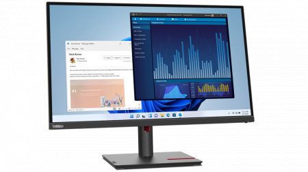 Monitor Lenovo ThinkVision T27h-30, QHD IPS, 16:9, Brightness: 350 nits, Contrast ratio: 1000:1, Response time: 4 ms / 6 ms , Connectors: 1x HDMI 2.0, 1x DP 1.4, 1x DP Out, 1x USB-C 3.2 Gen 1