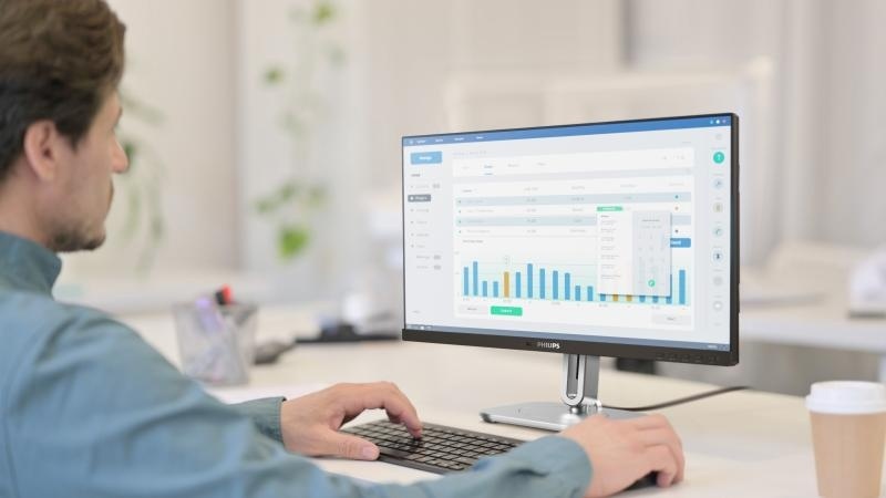 Monitor Philips 24" 24B2G5200/00, Diagonal (inch): 24, Diagonal (cm): 60.5, Aspect ratio: 16:9, Panel: IPS, Resolution: 1920x1080, Refresh Rate: 100Hz, Response time GtG: 4ms, Brightness (max): 300 cd/m², Contrast (static) : 1500:1, Contrast (dynamic): - Img 10