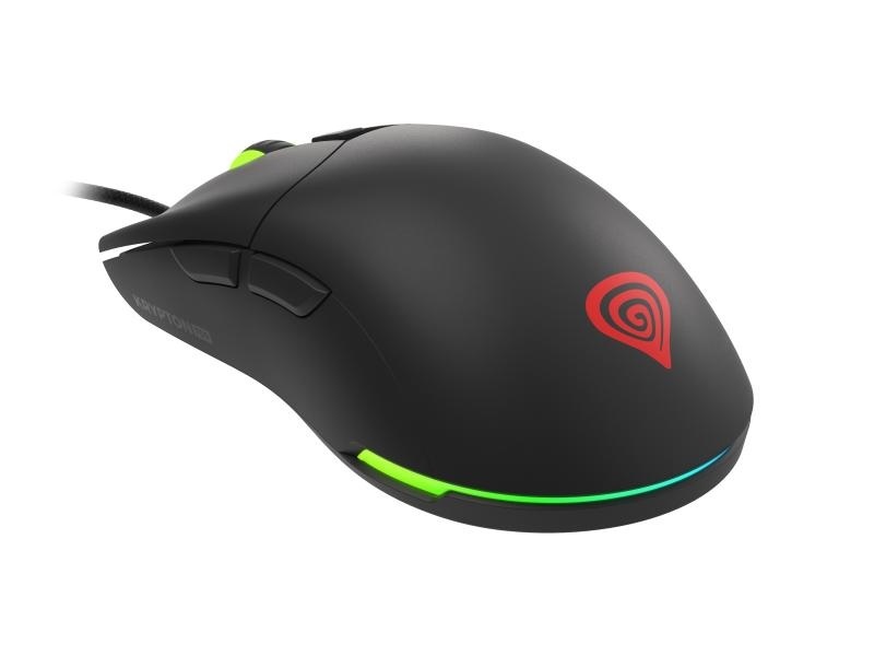 Mouse gaming cu fir Genesis Krypton 750, senzor optic Pixart PAW3333, interfata USB, rezolutie maxima 8000 DPI, numar butoane programabile 6, iluminare RGB, switch mecanic Huano, alb - Img 7