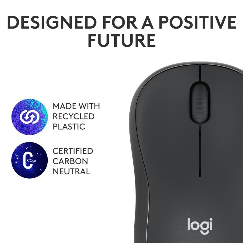 Mouse Logitech M240 Silent Graphite, rezolutie 1000 DPI, conectare wireless, interfata USB, gri - Img 10