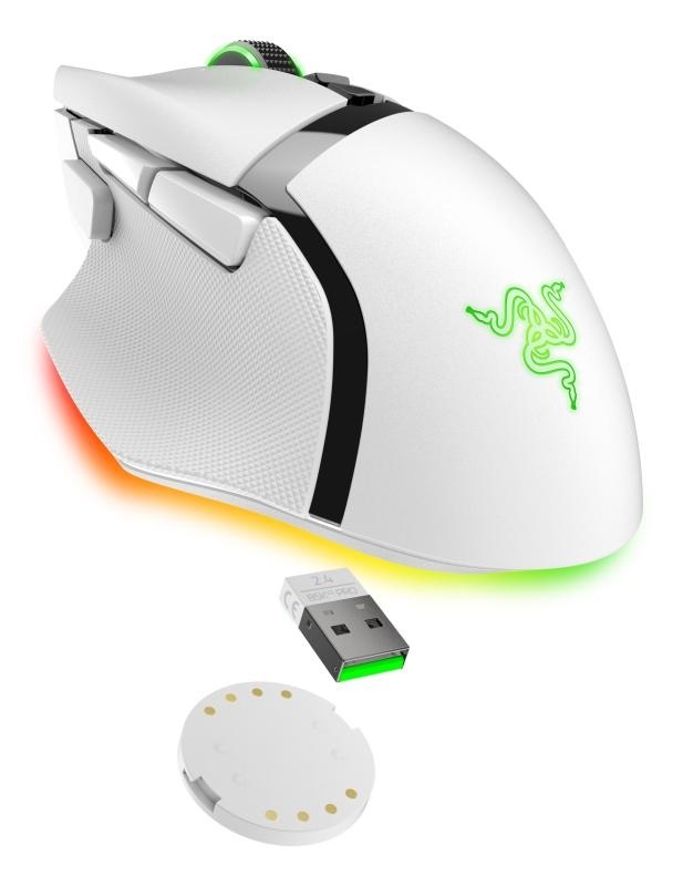Mouse Razer cu fir Razer Basilisk V3 PRO, butoane programabile 10+1, Razer™ HyperScroll Tilt Wheel, 11 zone de iluminare Chroma RGB, alb - Img 10