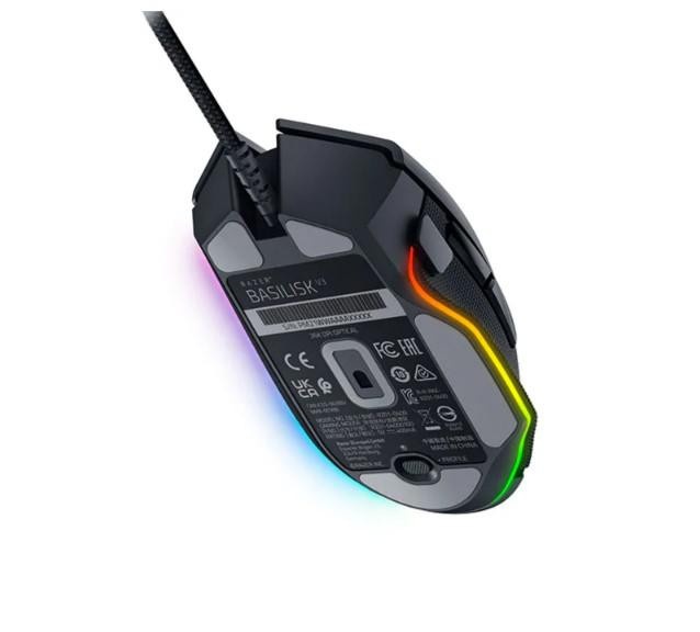Mouse Razer cu fir Razer Basilisk V3 RGB, butoane programabile 10+1, Razer™ HyperScroll Tilt Wheel, 11 zone de iluminare Chroma RGB, negru - Img 3